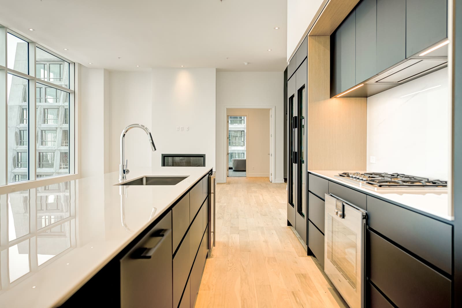 Luxury interior in Westmount Montreal, upscale living room with quality finishes